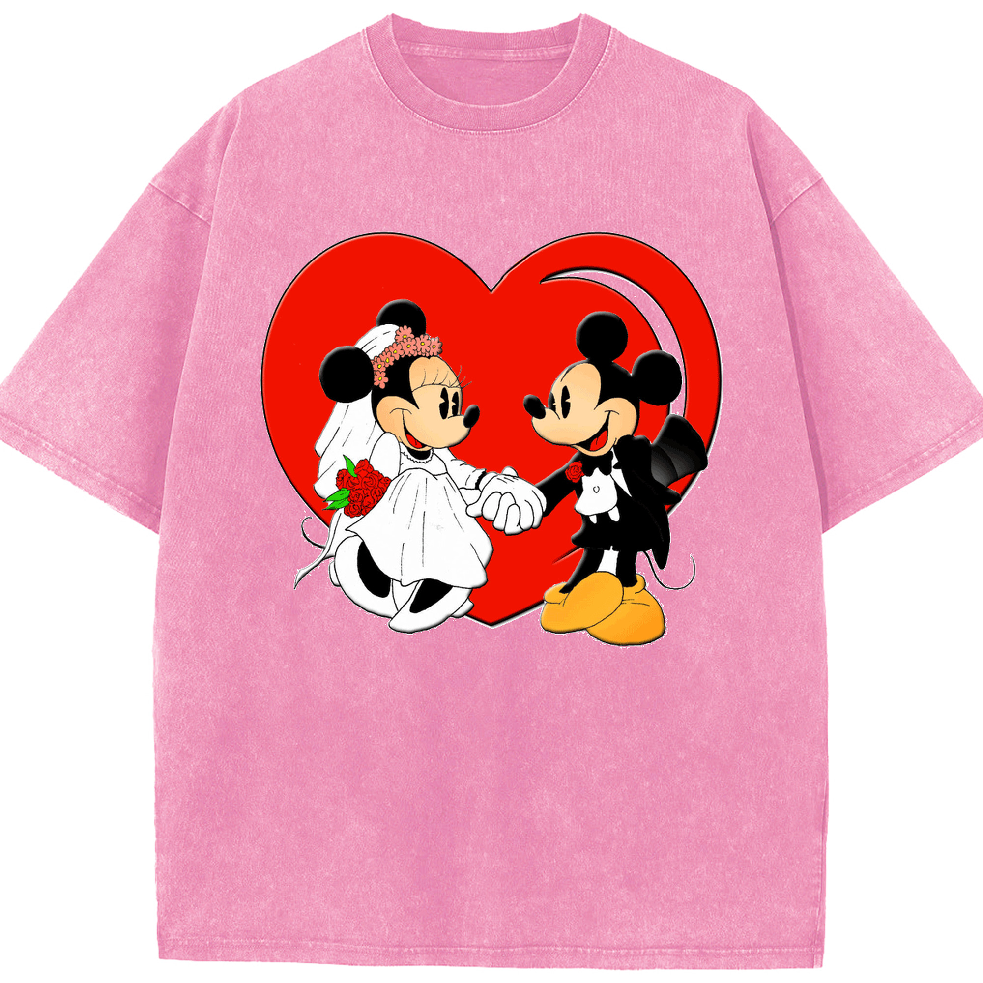 （画像用） ミッキーマウス Mickey Mouse 綿100% ヴィンテージ風 半袖Tシャツ（フロントプリント）